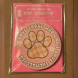 Simply Southern water absorbent car coaster. New with tags
